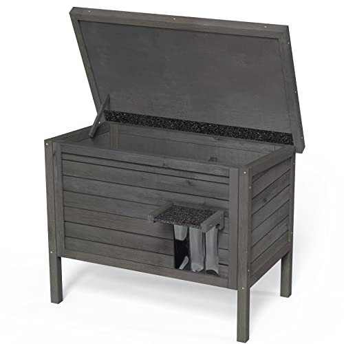 Insulated Outdoor Cat House For Winter Multiple Cats