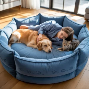 Large waterproof pet bed for people
