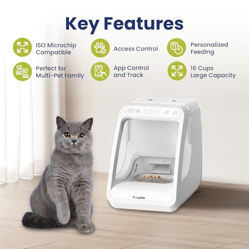 Automatic Cat Feeder For Two Cats Microchip