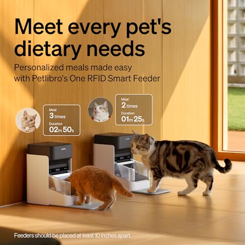 Cat Feeder With Collar Sensor For Multiple Cats