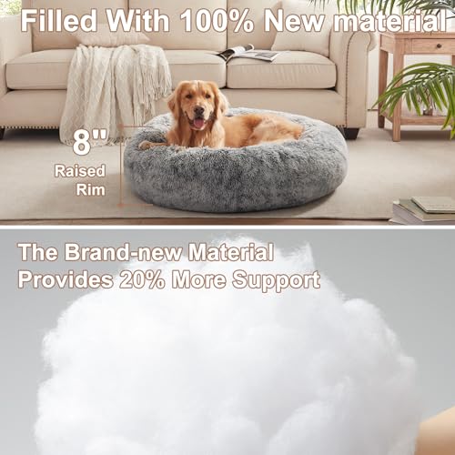 Round Dog Bed With Removable Washable Cover