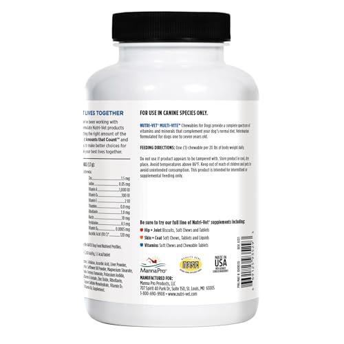 Vet Recommended Dog Multivitamin For Large Dogs