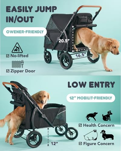 Pet Rover Extra Long Premium Pet Stroller